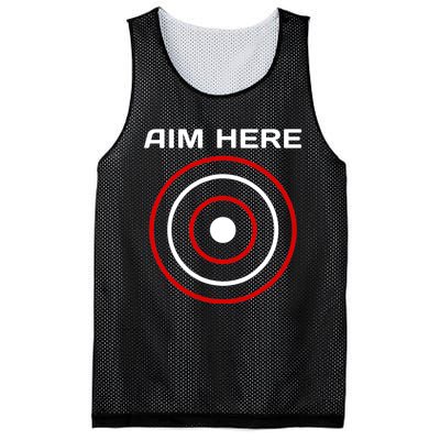 Aim Here Darts Players Bullseye Target Shooting Club Mesh Reversible Basketball Jersey Tank