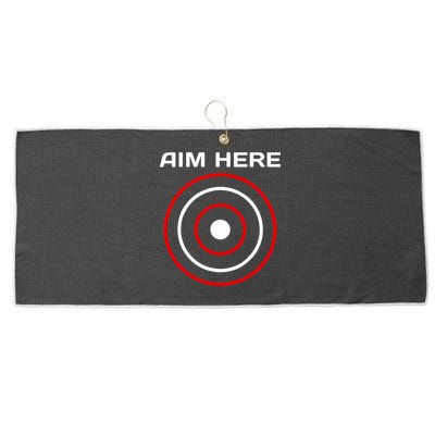 Aim Here Darts Players Bullseye Target Shooting Club Large Microfiber Waffle Golf Towel