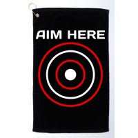 Aim Here Darts Players Bullseye Target Shooting Club Golf Towel