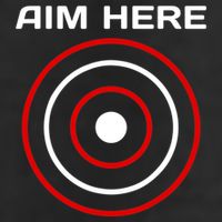 Aim Here Darts Players Bullseye Target Shooting Club Golf Towel