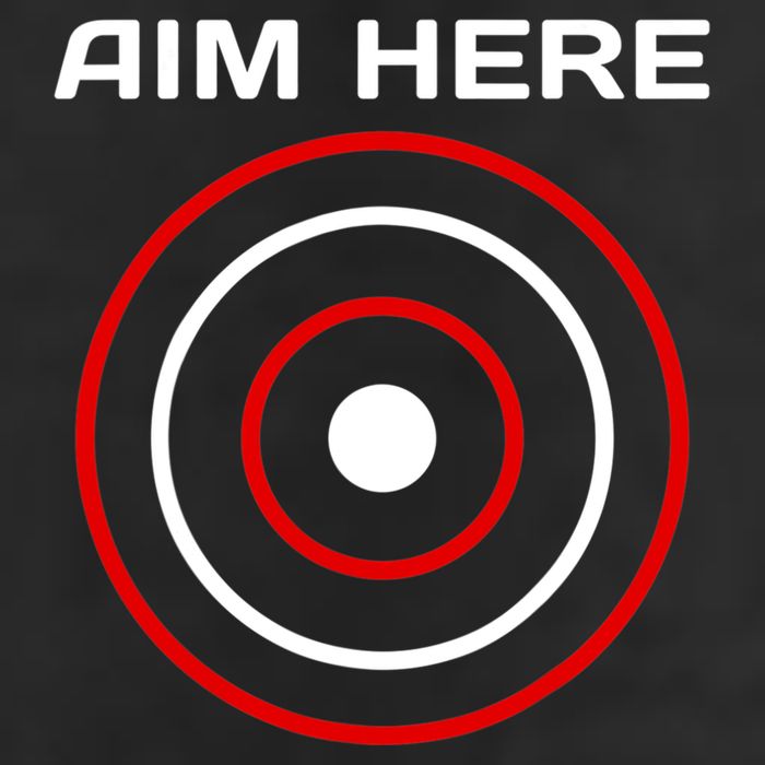 Aim Here Darts Players Bullseye Target Shooting Club Golf Towel