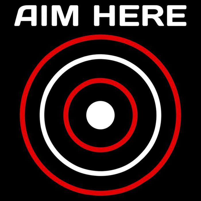 Aim Here Darts Players Bullseye Target Shooting Club Zip Tote Bag