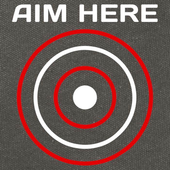 Aim Here Darts Players Bullseye Target Shooting Club Cotton Canvas Backpack