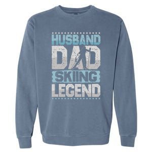 Aprèsski Husband Dad Skiing Legend Skiing Gift Garment-Dyed Sweatshirt