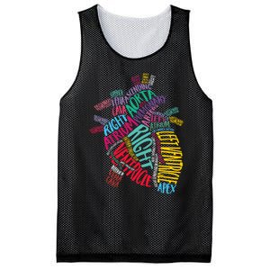 Anatomical Heart Design Cardiac Cardiovascular Icu Nurse Mesh Reversible Basketball Jersey Tank