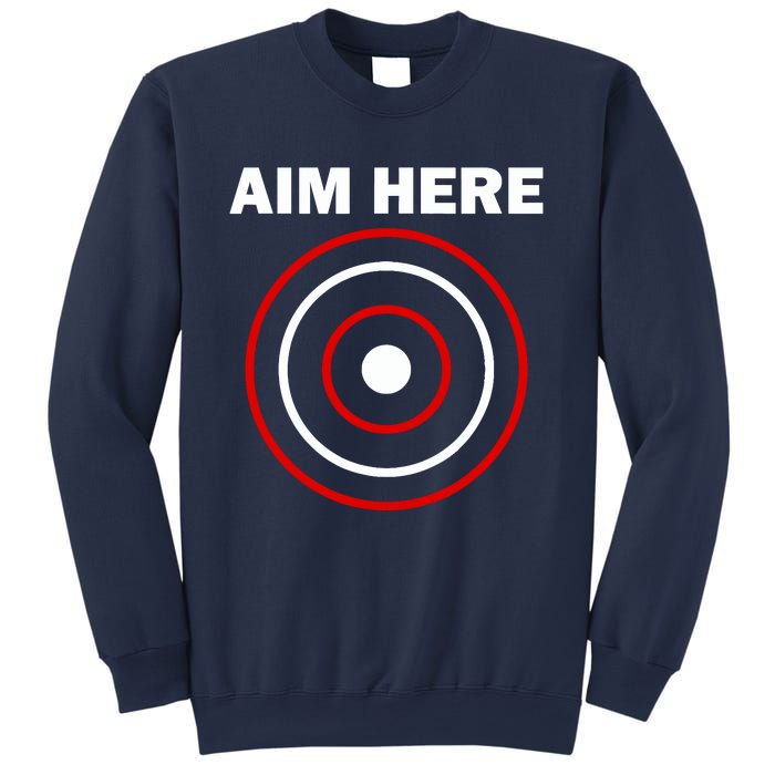 Aim Here Darts Players Target Shooting Sweatshirt