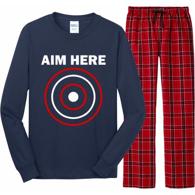 Aim Here Darts Players Target Shooting Long Sleeve Pajama Set