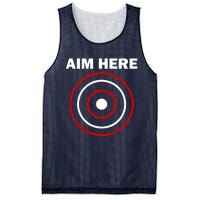 Aim Here Darts Players Target Shooting Mesh Reversible Basketball Jersey Tank