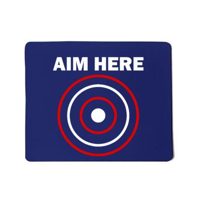Aim Here Darts Players Target Shooting Mousepad