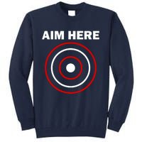 Aim Here Darts Players Target Shooting Tall Sweatshirt