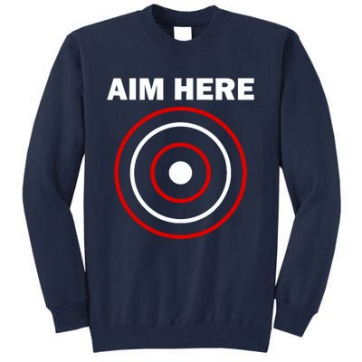 Aim Here Darts Players Target Shooting Tall Sweatshirt