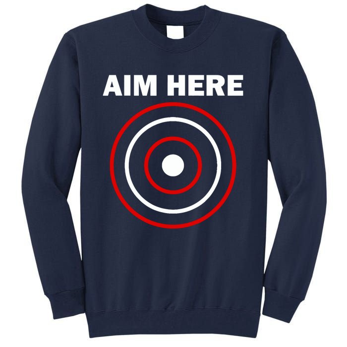 Aim Here Darts Players Target Shooting Tall Sweatshirt