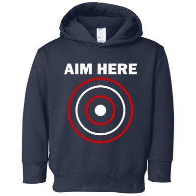 Aim Here Darts Players Target Shooting Toddler Hoodie