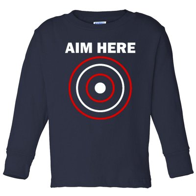 Aim Here Darts Players Target Shooting Toddler Long Sleeve Shirt