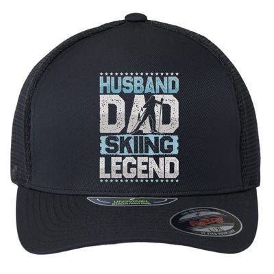 AprèsSki Husband Dad Skiing Legend Skiing Gift Flexfit Unipanel Trucker Cap