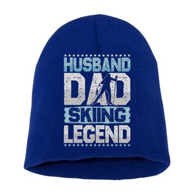 AprèsSki Husband Dad Skiing Legend Skiing Gift Short Acrylic Beanie