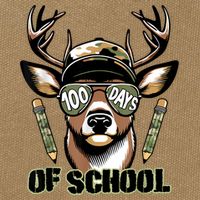 Are Here Deer Hunting 100th Day Of School Cotton Canvas Backpack