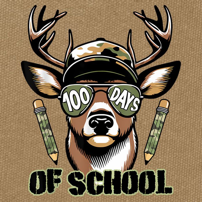 Are Here Deer Hunting 100th Day Of School Cotton Canvas Backpack
