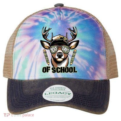 Are Here Deer Hunting 100th Day Of School Legacy Tie Dye Trucker Hat