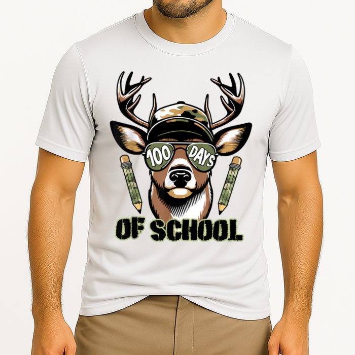 Are Here Deer Hunting 100th Day Of School Cooling Performance Crew T-Shirt