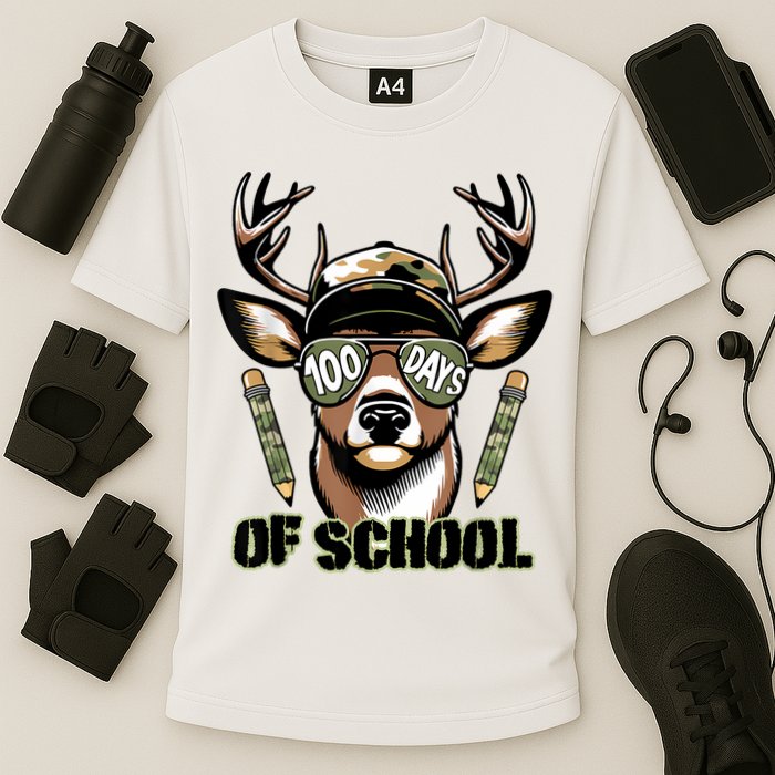 Are Here Deer Hunting 100th Day Of School Cooling Performance Crew T-Shirt