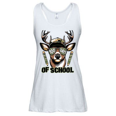 Are Here Deer Hunting 100th Day Of School Ladies Essential Flowy Tank