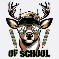 Are Here Deer Hunting 100th Day Of School Flat Bill Trucker Hat