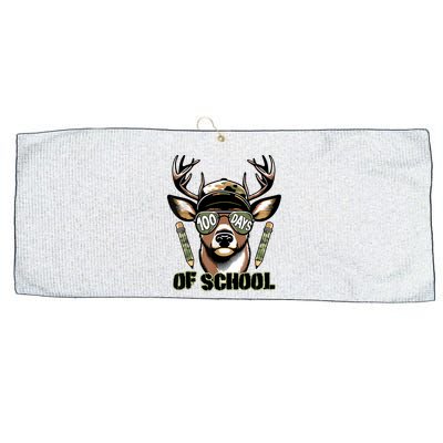 Are Here Deer Hunting 100th Day Of School Large Microfiber Waffle Golf Towel