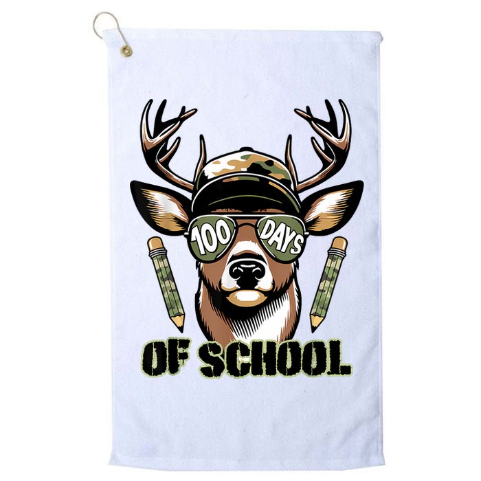 Are Here Deer Hunting 100th Day Of School Golf Towel