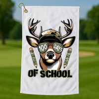 Are Here Deer Hunting 100th Day Of School Golf Towel