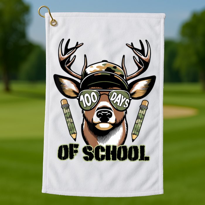 Are Here Deer Hunting 100th Day Of School Golf Towel