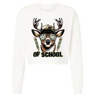 Are Here Deer Hunting 100th Day Of School Cropped Pullover Crew