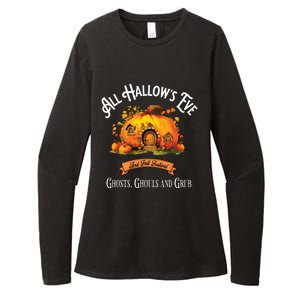 All Hallows Eve Ghosts Ghouls And Grub Halloween Womens CVC Long Sleeve Shirt