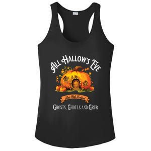 All Hallows Eve Ghosts Ghouls And Grub Halloween Ladies PosiCharge Competitor Racerback Tank