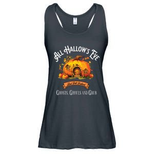 All Hallows Eve Ghosts Ghouls And Grub Halloween Ladies Essential Flowy Tank