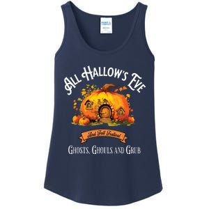 All Hallows Eve Ghosts Ghouls And Grub Halloween Ladies Essential Tank