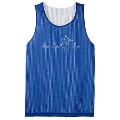 Archery Heartbeat Ecg Heart Bow Arrow I Love Archery Gift Mesh Reversible Basketball Jersey Tank