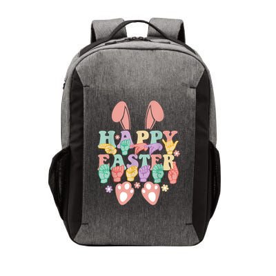 ASL Happy Easter Sign Language Easter Bunny Ears Deaf Vector Backpack
