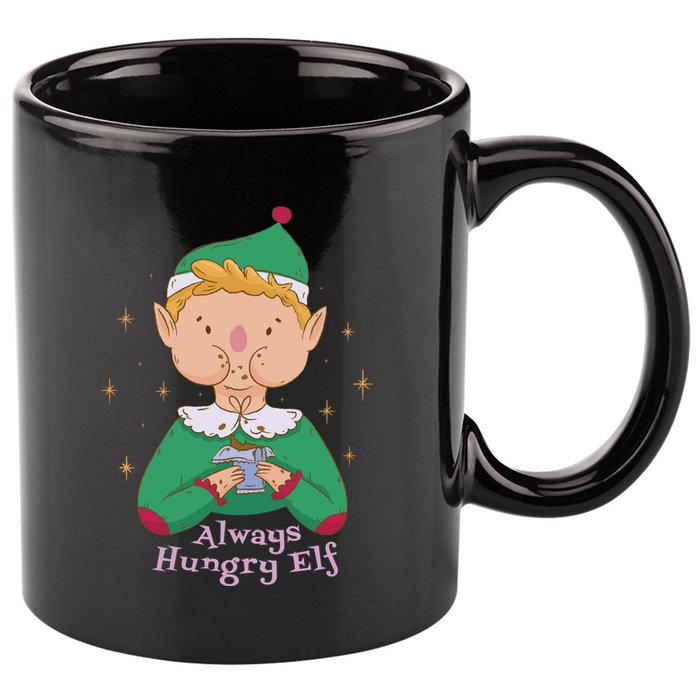 Always Hungry Elf 11oz C Handle Ceramic Mug