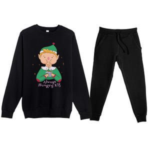 Always Hungry Elf Premium Crewneck Sweatsuit Set