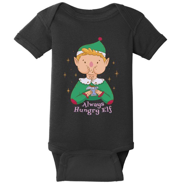 Always Hungry Elf Baby Bodysuit