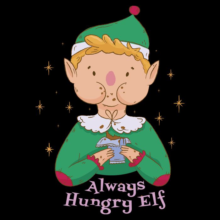 Always Hungry Elf Baby Bodysuit