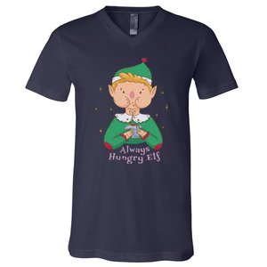 Always Hungry Elf V-Neck T-Shirt