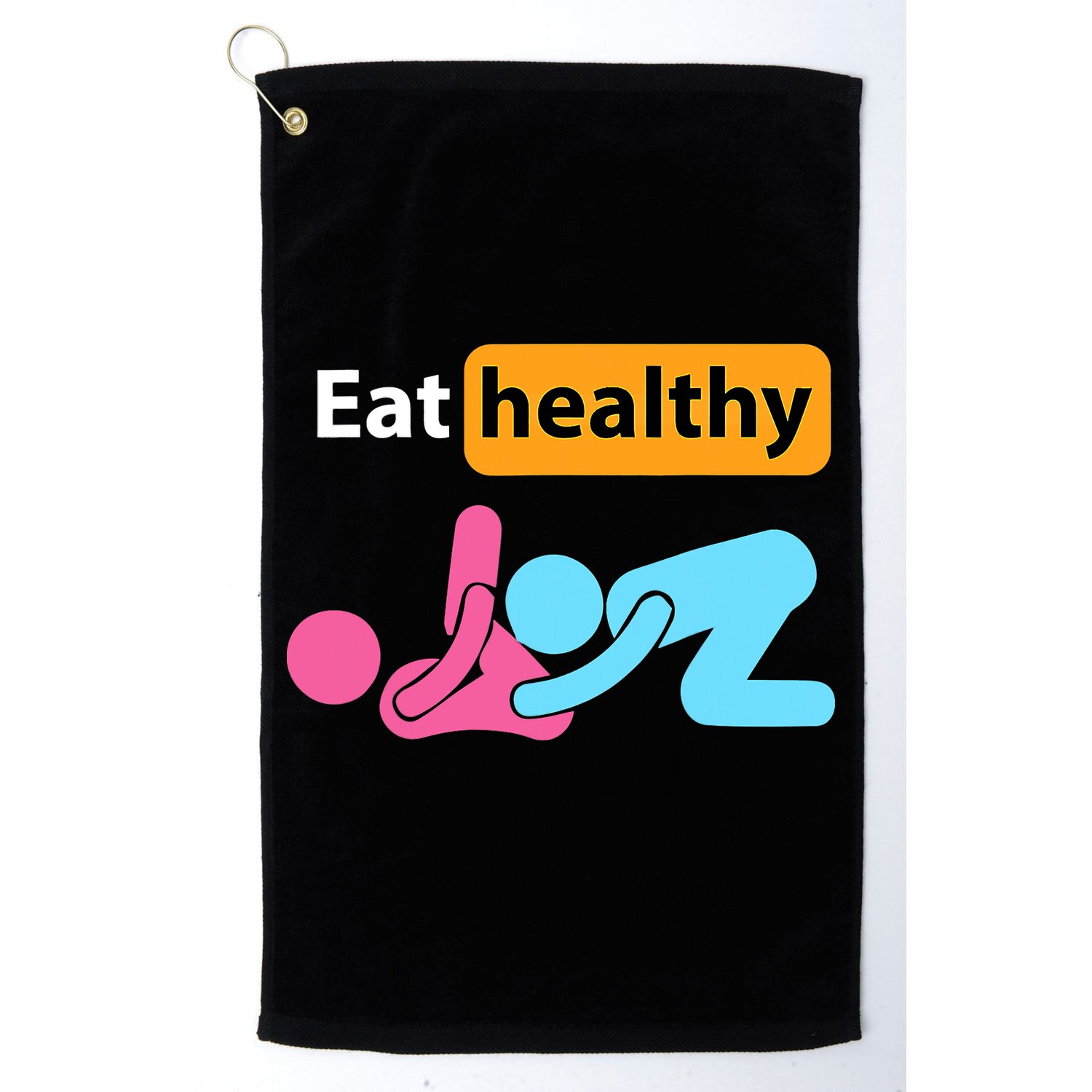 Adult Humor Eating Healthy Valentines Day Golf Towel