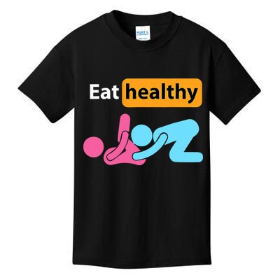 Adult Humor Eating Healthy Valentines Day Kids T-Shirt