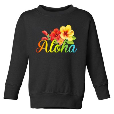 Aloha Hawaiian Flower Hawaii Vacation Women Men Toddler Sweatshirt