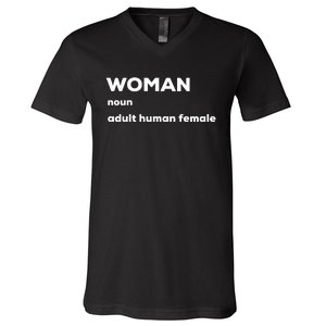 Adult Human Female V-Neck T-Shirt