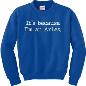 Aries Horoscope Funny Gift Zodiac Sign Astrology Gift Kids Sweatshirt