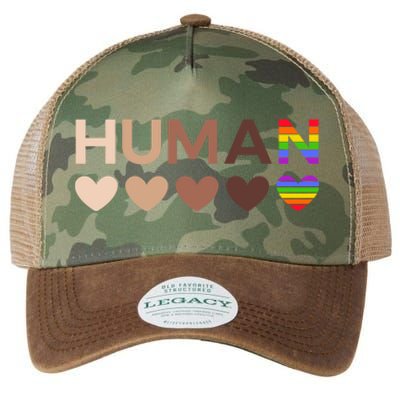 Allinclusive Hearts For Blm Racial Justice And Hu Equality Gift Legacy Tie Dye Trucker Hat