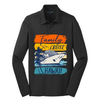 Aloha Hawaii Family Cruise Vacation Trip Cool Gift Silk Touch Performance Long Sleeve Polo